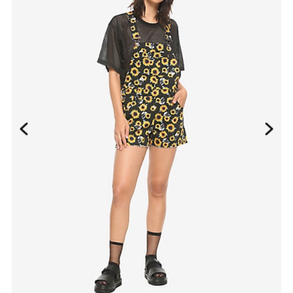 Hot Topic Sunflower Overalls